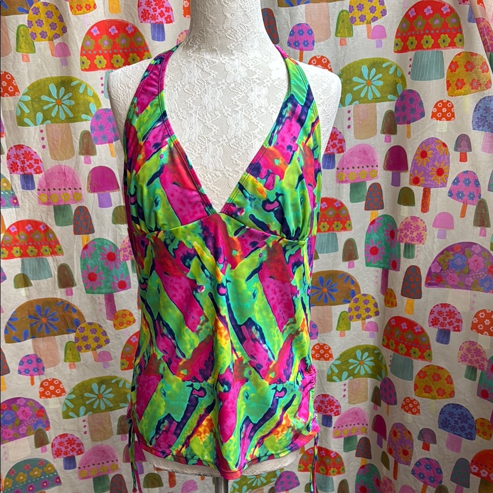 Sunshine Zone Halter Swimsuit Top.  XL